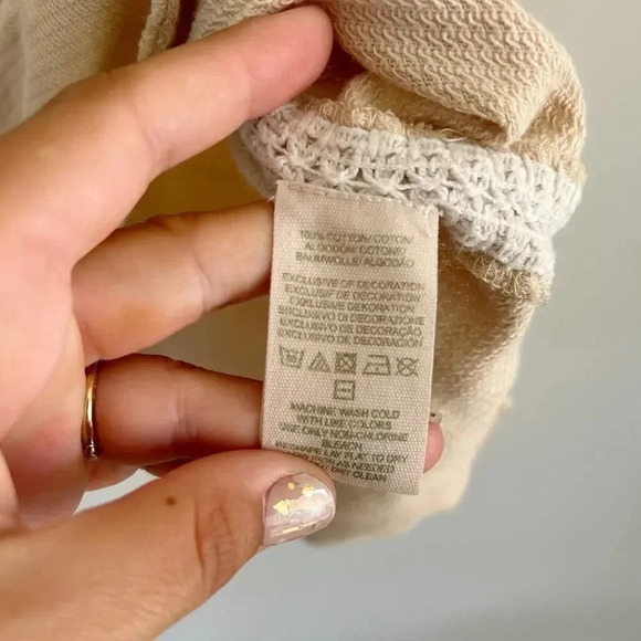 Free People Avalon Boatneck Embroidered Boho Crop Tribal Short Sleeve T-Shirt XS - Picture 12 of 12